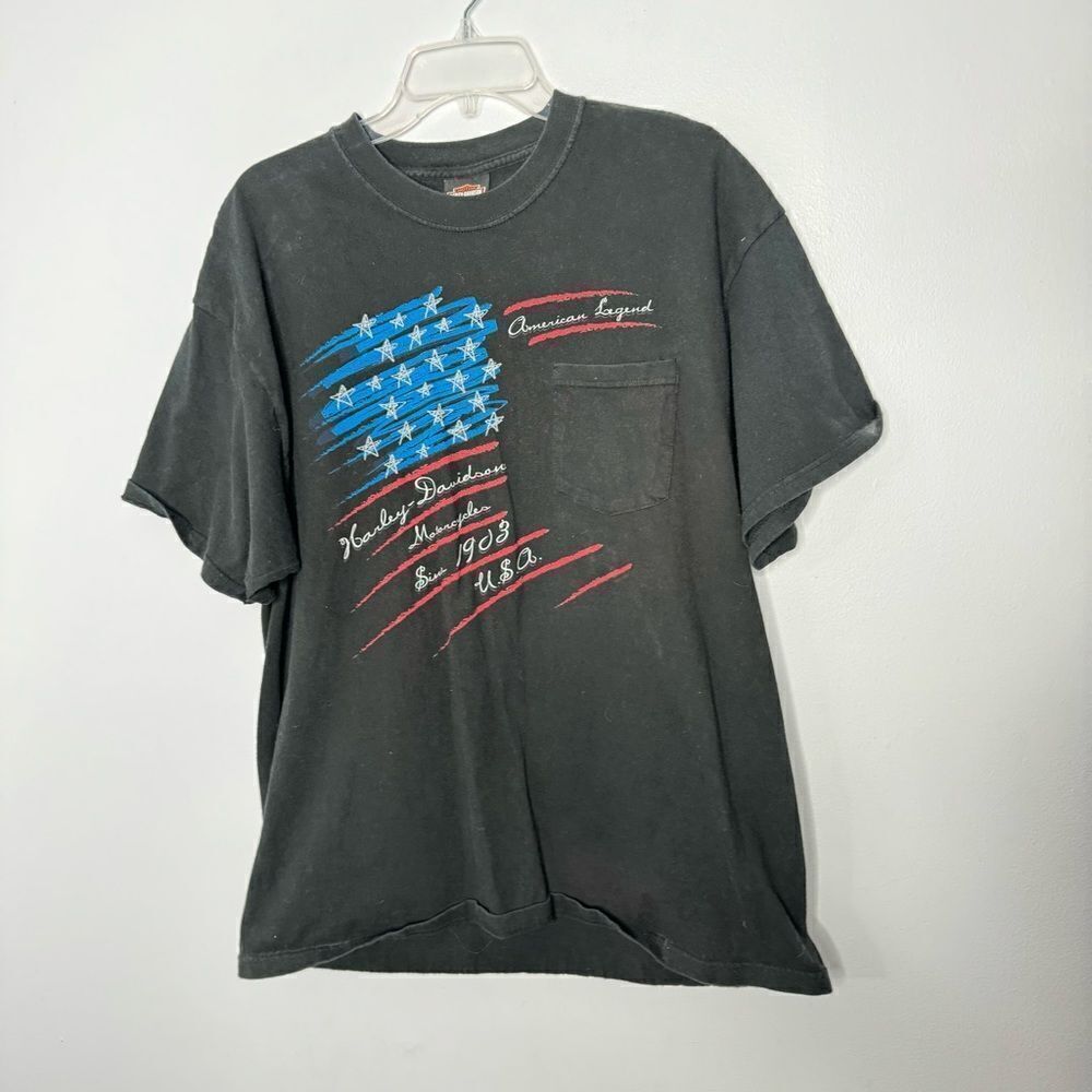 Harley Davidson black graphic tee size XL